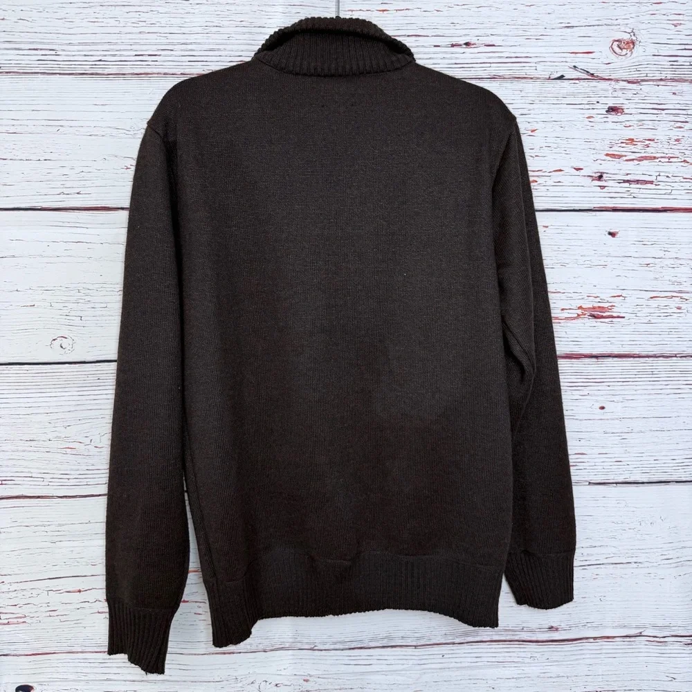Izod Men’s Zip Up Sweater Plaid Lined‎ Cozy Knit Preppy Golf Casual Quiet Wealth